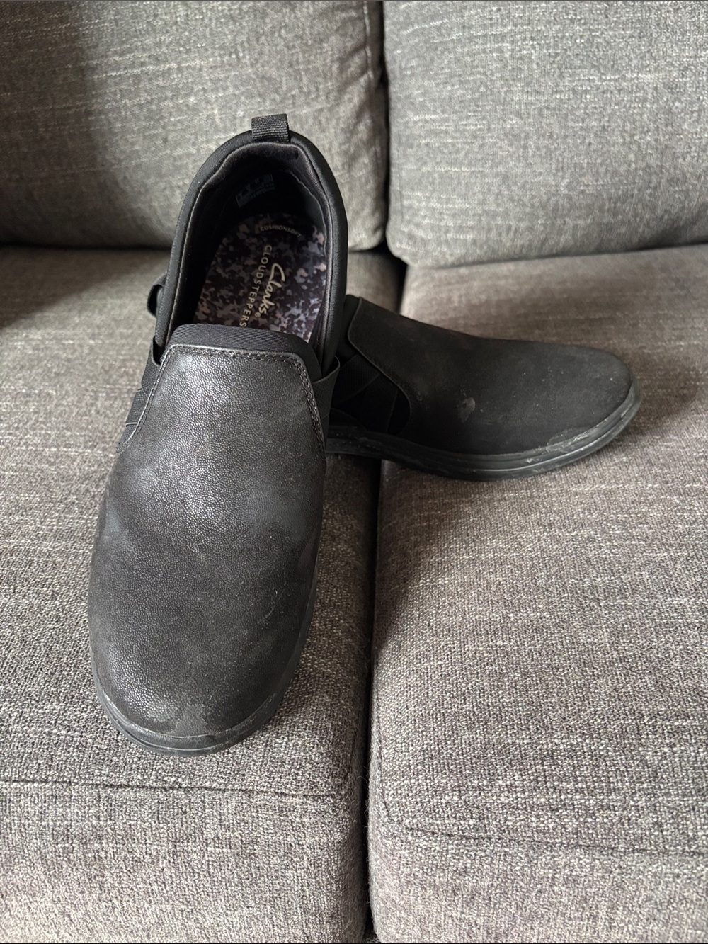 Cloudsteppers by Clarks Women’s Black Slip-On Flats